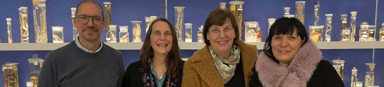 The Herbarium Museum staff and the jars on exhibit